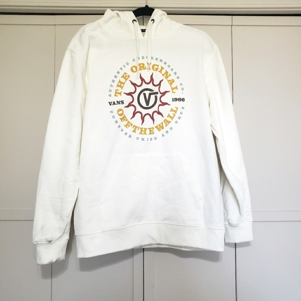 Vans The Original Off The Wall Hoodie Sweatshirt Pullover White‎ Small